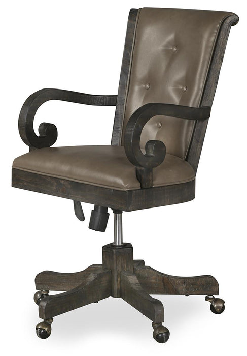Magnussen Bellamy Fully Upholstered Swivel Chair in Peppercorn