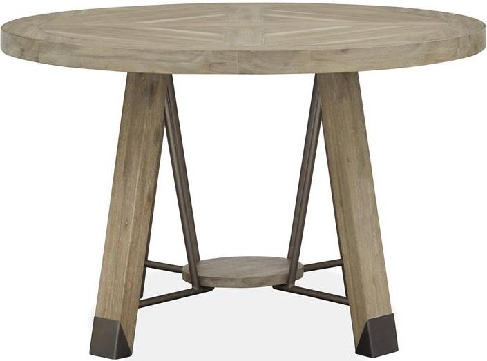 Magnussen Furniture Ainsley 48"Round Dining Table in Cerused Khaki