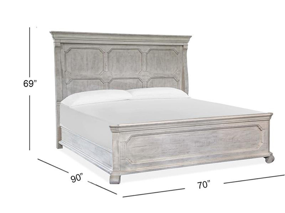 Magnussen Furniture Bronwyn Queen Panel Bed in Alabaster