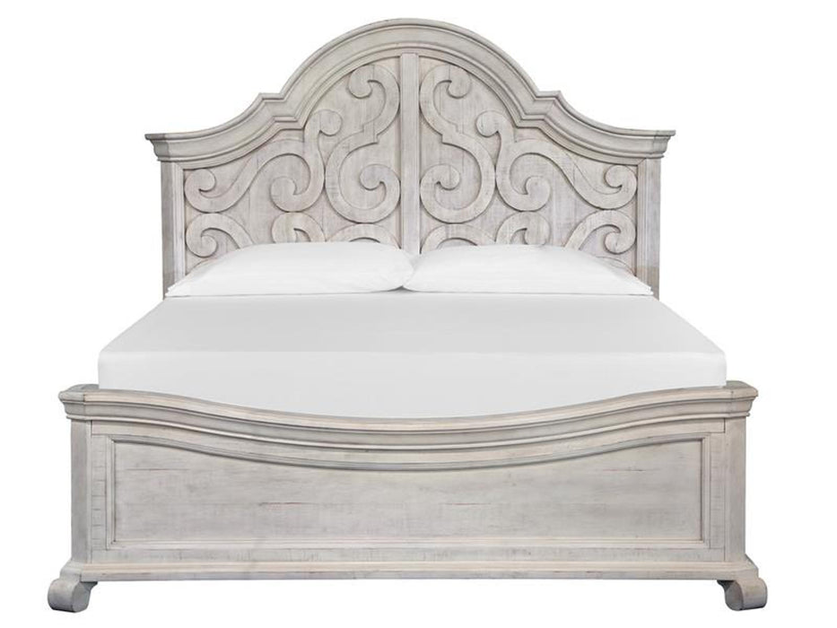 Magnussen Furniture Bronwyn Queen Shaped Panel Bed in Alabaster image