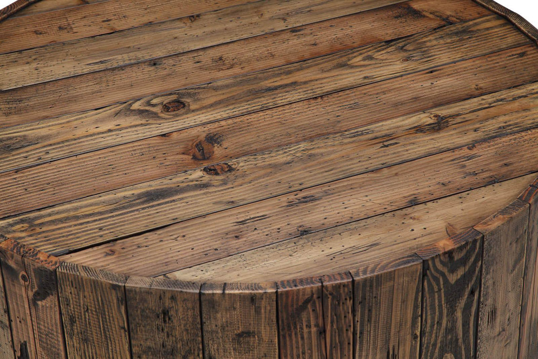 Magnussen Furniture Dakota Round End Table in Rustic Pine
