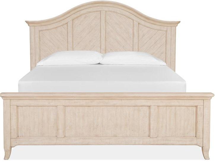Magnussen Furniture Harlow King Panel Bed in Weathered Bisque