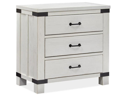 Magnussen Furniture Harper Springs Bachelor Chest with Metal Decoration in Silo White image