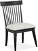 Magnussen Furniture Harper Springs Dining Side Chair with Upholstered Seat and Wood Windsor Back in Silo Black (Set of 2) image