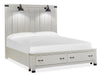 Magnussen Furniture Harper Springs King Panel Storage Bed in Silo White image
