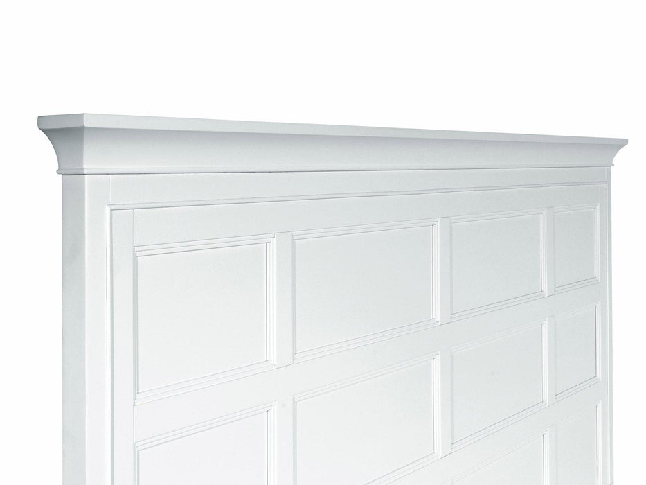 Magnussen Furniture Kentwood King Panel Bed with Storage Rails in White