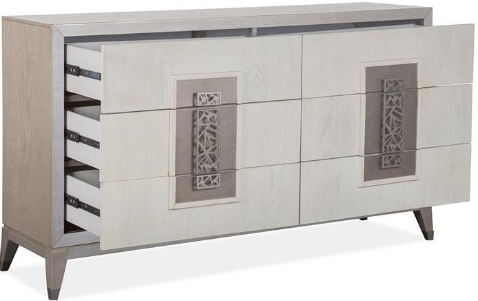 Magnussen Furniture Lenox 6 Drawer Dresser in Acadia White