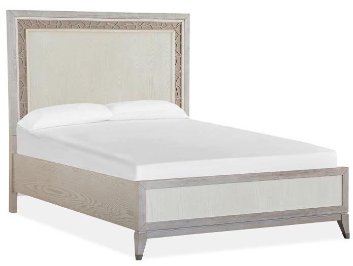 Magnussen Furniture Lenox Queen Panel Bed in Acadia White