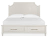 Magnussen Furniture Lola Bay Queen Arched Wooden Storage Bed in Seagull White image