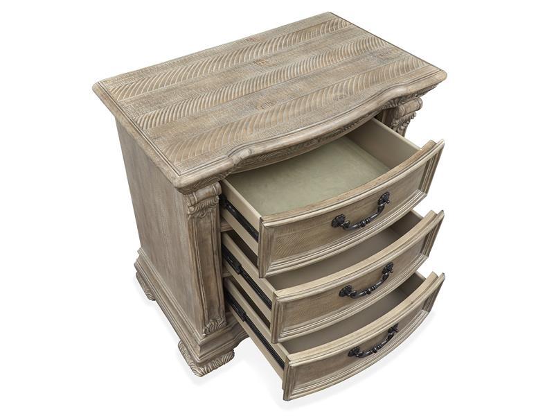 Magnussen Furniture Marisol Drawer Nightstand in Fawn/Graphite