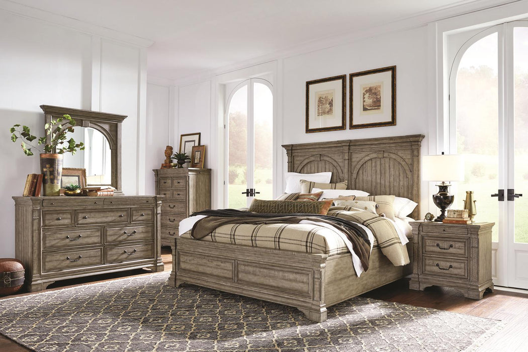 Magnussen Furniture Milford Creek Queen Panel Bed in Lark Brown