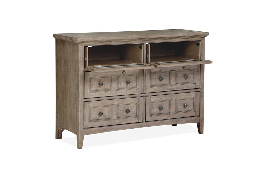 Magnussen Furniture Paxton Place Media Chest in Dovetail Grey