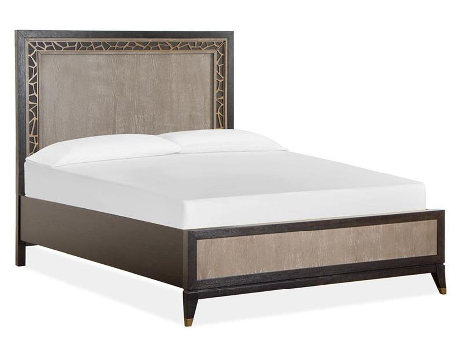 Magnussen Furniture Ryker Queen Panel Bed in Nocturn Black/Coventry Grey image