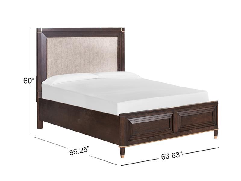 Magnussen Furniture Zephyr Queen Upholstered Panel Bed in Sable