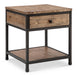 Magnussen Maguire Square End Table in Black and Weathered Barley image