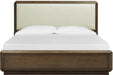 Magnussen Furniture Nouvel Queen Panel Bed w/Upholstered Headboard in Russet image