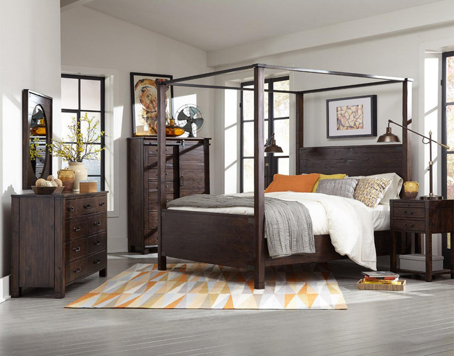 Magnussen Pine Hill King Canopy Bed in Rustic Pine