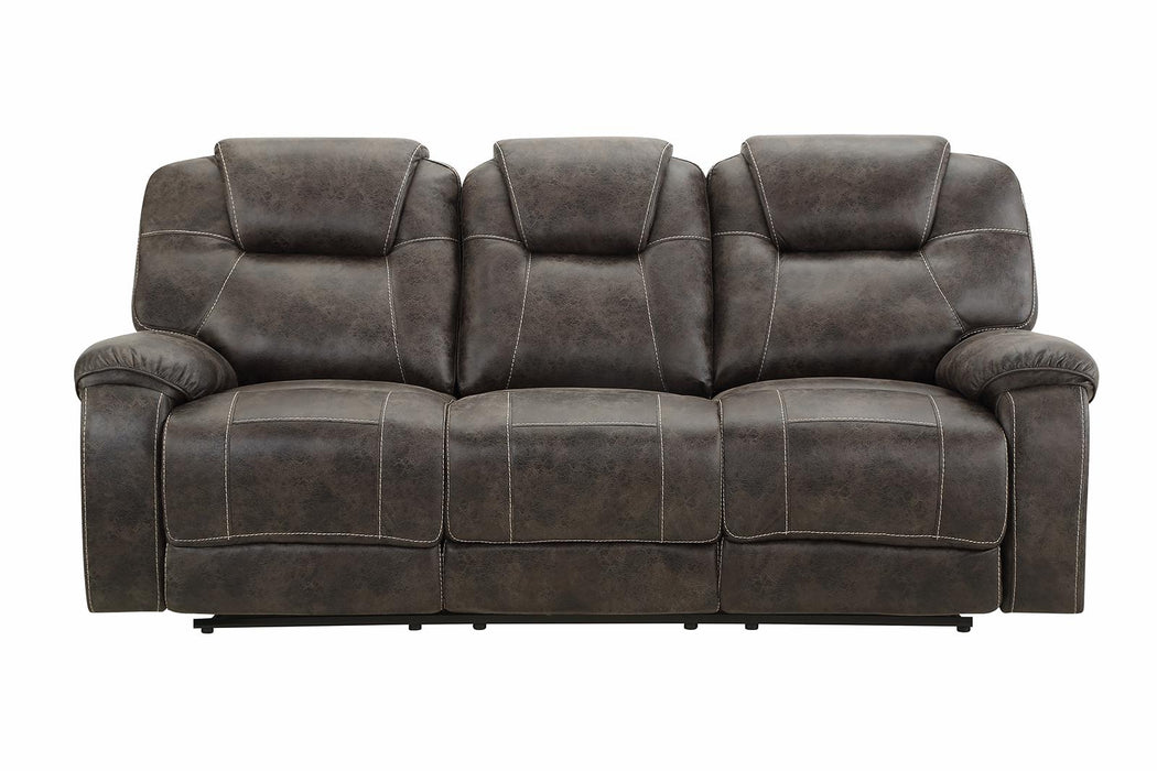 New Classic Furniture Anton Dual Recliner Sofa in Chocolate