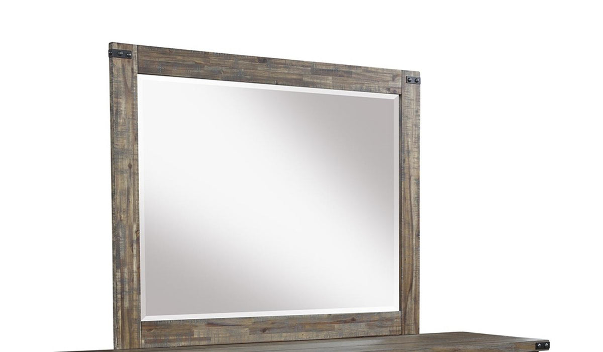 New Classic Furniture Galleon Mirror in Weathered Walnut