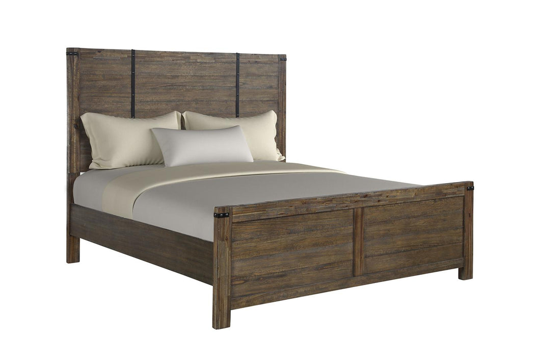 New Classic Furniture Galleon California King Bed in Weathered Walnut