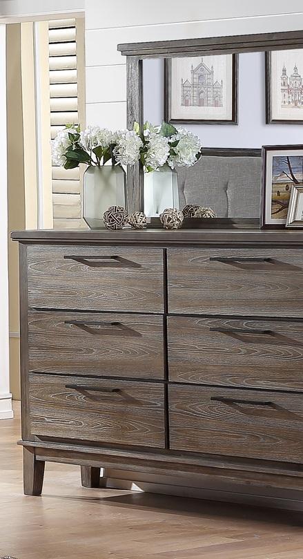 New Classic Furniture Cagney 6 Drawer Dresser in Vintage Gray image