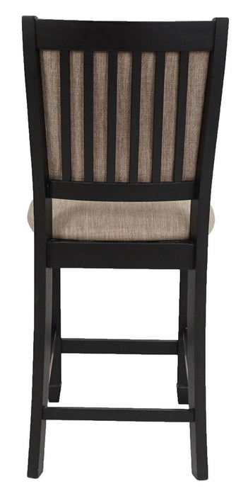 New Classic Furniture Prairie Point Counter Height Chair in Black (Set of 2)