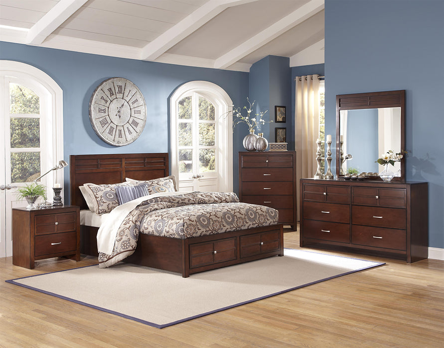 New Classic Kensington 2 Drawer Nightstand in Burnished Cherry